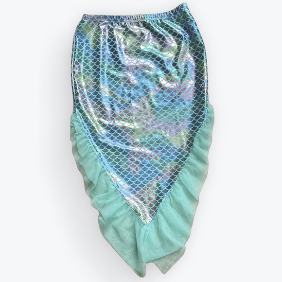 Iridescent Lace Trimmed Mermaid Skirt/Swim Cover - Picture 1 of 8